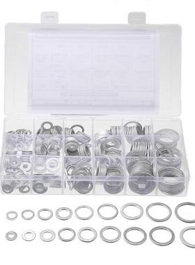 450Pcs Aluminum Flat Washer Gasket Assorted Flat Ring Seal K