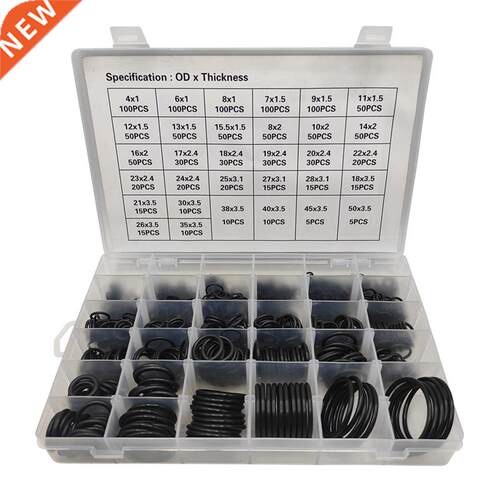 1225Pcs Nitrile Rubber O Ring Kit O Rings Assortment Kit Set