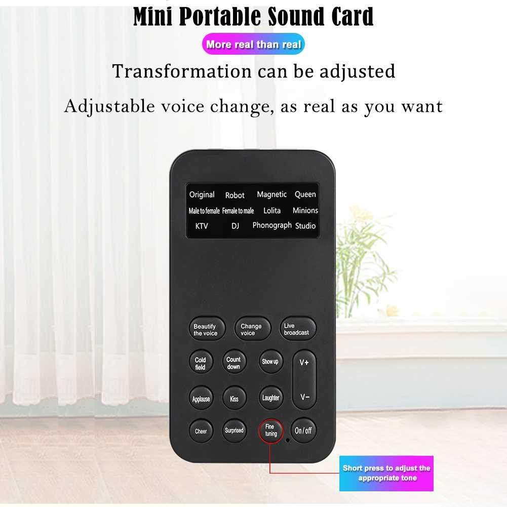 12 Voice Modes Changer Live Streaming Sound Changes Micropho