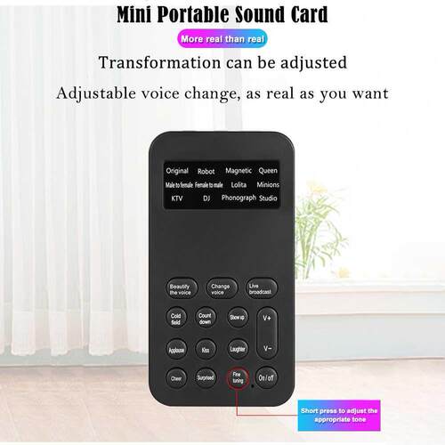 12 Voice Modes Changer Live Streaming Sound Changes Micropho
