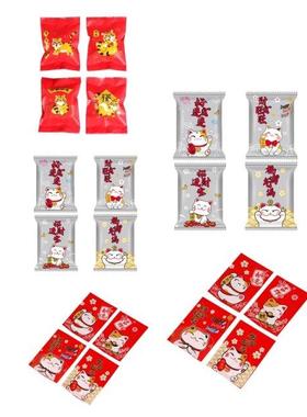 100pcs Snowflake Crisp Packaging Bags Cat Tiger Design Biscu