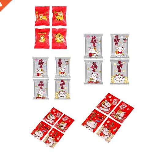 100pcs Snowflake Crisp Packaging Bags Cat Tiger Design Biscu