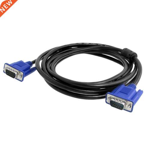 USB Cable HD15 Pin to HD 15 Pin VGA Cable 3 Meters Black