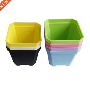 14 Pcs Plastc Thcken Square Flower Pots Home Garden Offce