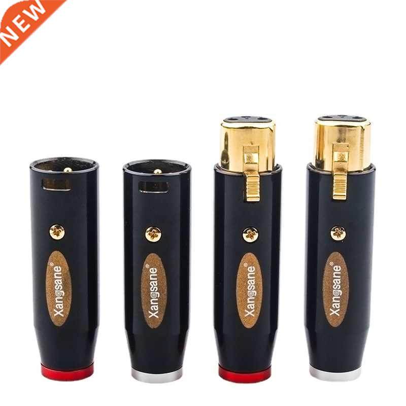 4Pcs HiFi Audio Adapter XLR Plug High-end Gold-plated 3 Pins