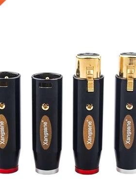4Pcs HiFi Audio Adapter XLR Plug High-end Gold-plated 3 Pins