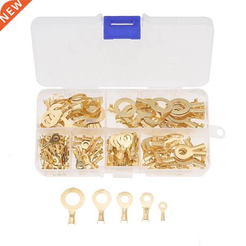 150PCS/SET Ring Type Gold Terminals Golden Brass Non-insulat