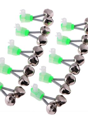 10Pcs/Set Twin Spiral Bells Fishing Bite Alarms Outdoor Nigh