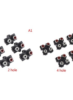5Pcs/lot 2/4 hole RCA Female Stereo audio Jack AV Audio inpu