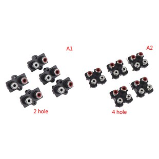 5Pcs/lot 2/4 hole RCA Female Stereo audio Jack AV Audio inpu