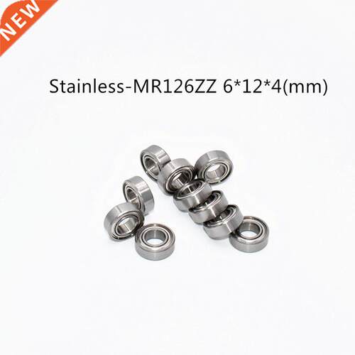 Stainless steel bearing 10PCS SMR126ZZ 6*12*4(mm) antirust f