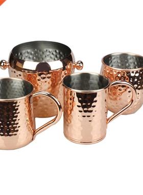 Cocktail Glass Stainless Steel Copper Hammer Point Mug Coffe