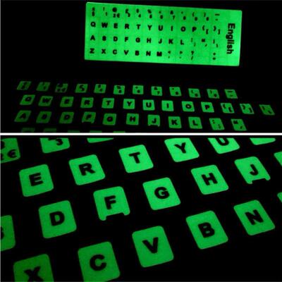 Russian/English/Italian/German/Spanish Luminous Keyboard Sti