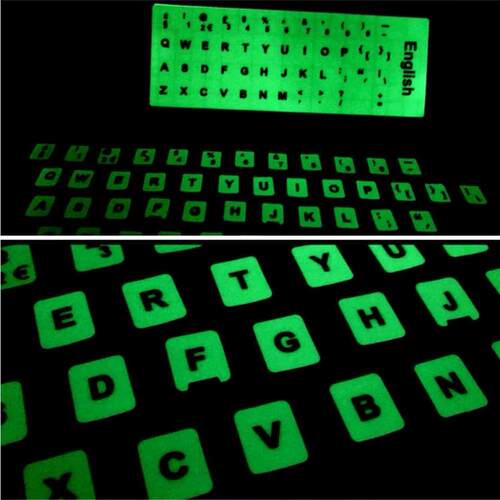 Russian/English/Italian/German/Spanish Luminous Keyboard Sti