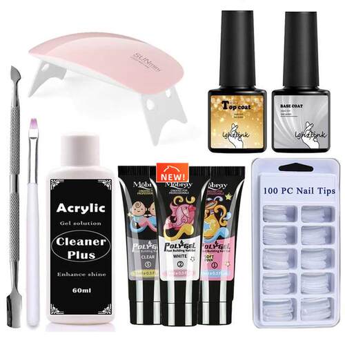 Gel Set Nails Acryl Builder Gel Kit Nail Gel Kits Quick Buil