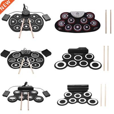 Set Portable Digital--DrumR Silicone Compact Electronic Drum