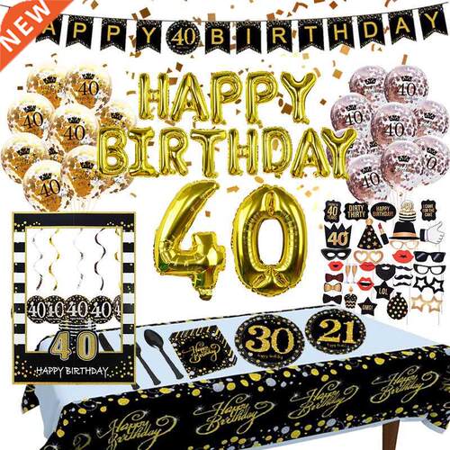 40th Birthday Party Gold Happy Birthday Balloon Foil 40th B