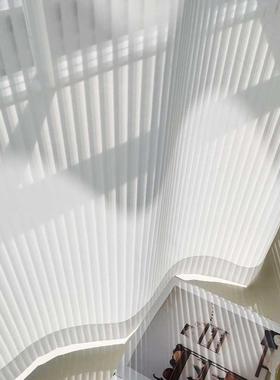 Blinds Style Transparent White Tulle Curtains For Living Roo