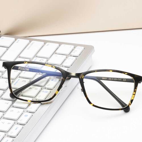 Glasses Unisex Optical Frame Anti Blue Light Lens Vintage Ey