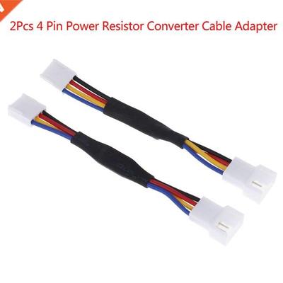 2* 4Pin Fan Noise Reduction Deceleration Line Resistor Cable
