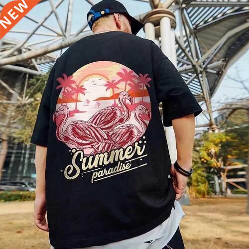 New Summer Fashion Oversize Short Sleeved Men T-Shirt Loose