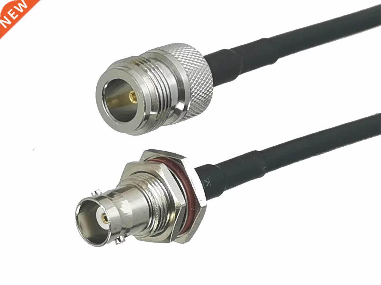 1Pcs RG58 BNC Female jack bulkhead Nut to N Female jack Conn