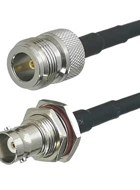 1Pcs RG58 BNC Female jack bulkhead Nut to N Female jack Conn