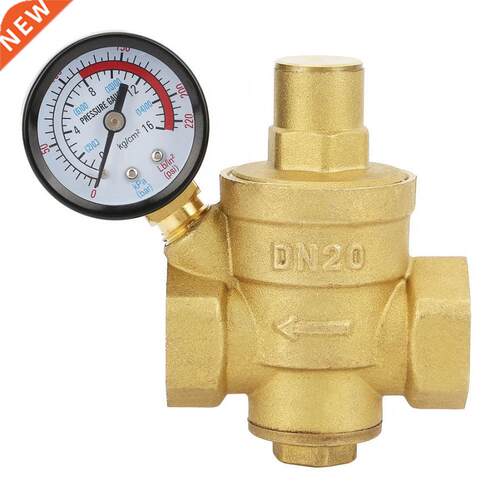 Yellow Water Pressure Regulator DN20 Adjustable Brass Water