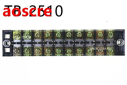 5Pcs Terminal blocks TB-2510 (25A 10P) Patch panel Wiring ro