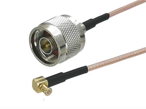 1Pcs RG316 N Male plug to MCX Male plug Right angle Connecto