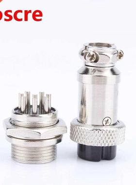 1set GX16 8Pns Screw Type Electrcal Avaton Socket Plug W