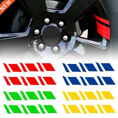 6Pcs Car Wheel Rim Reflective Sticker Vinyl Decal Sticker Wa