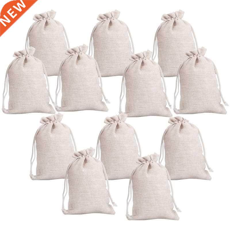 12Pcs Small Cotton Drawstring Bags Reusable Muslin Cloth Gif