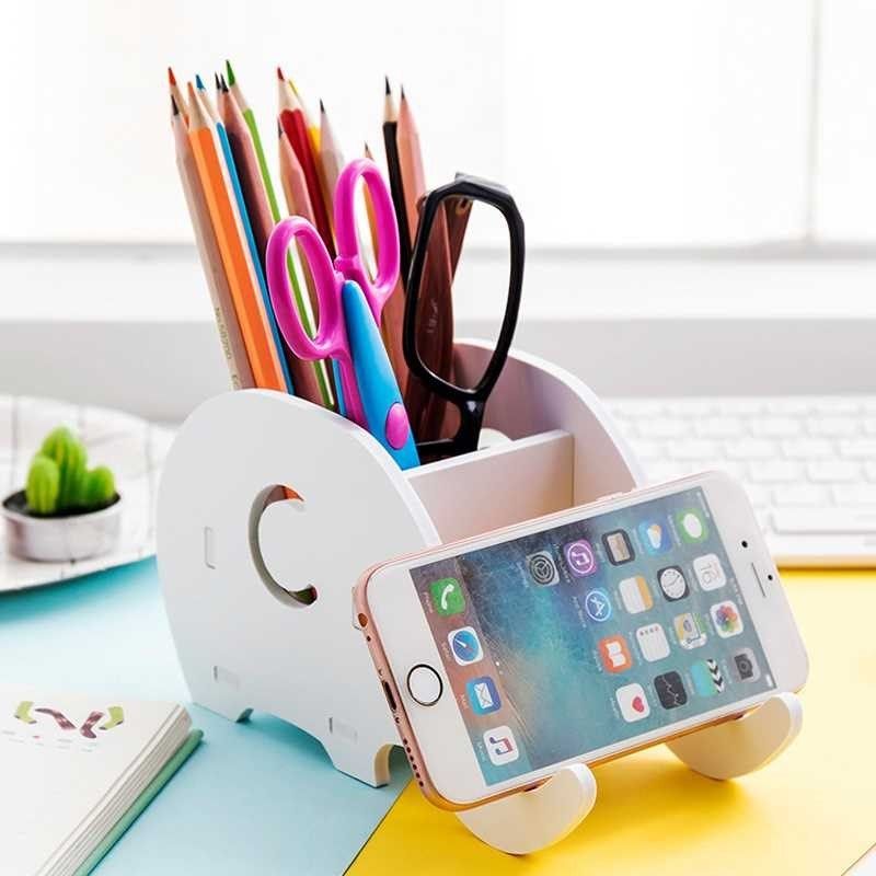 Stand-Container Pen-Holder Pencil-Organizer Storage-Box Phon
