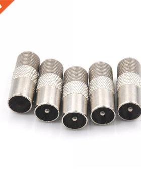 5pcs/lot STB Quick Plug RF Coax F Female To RF Male Connecto