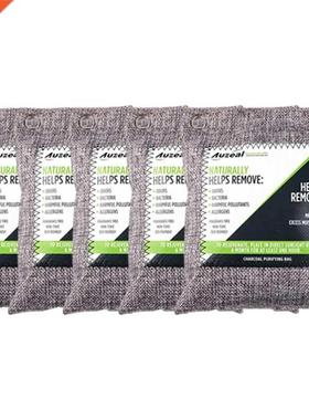 5 Packs Charcoal Odor Eliminator Bags Activated Bamboo Charc