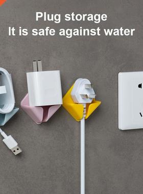 2pcs Wall Storage Hook Power Plug Socket Holder Strong Self