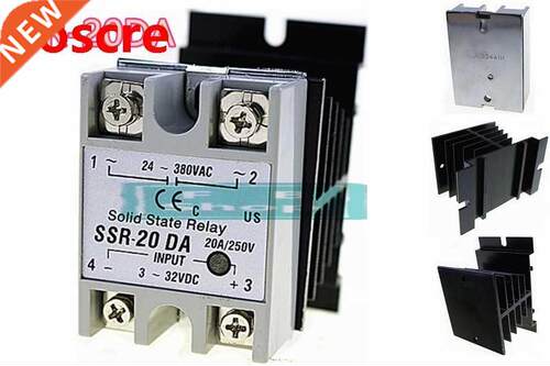 DC to AC Solid State Relay SSR-20DA 20A 3-32V 24-380V + Alum