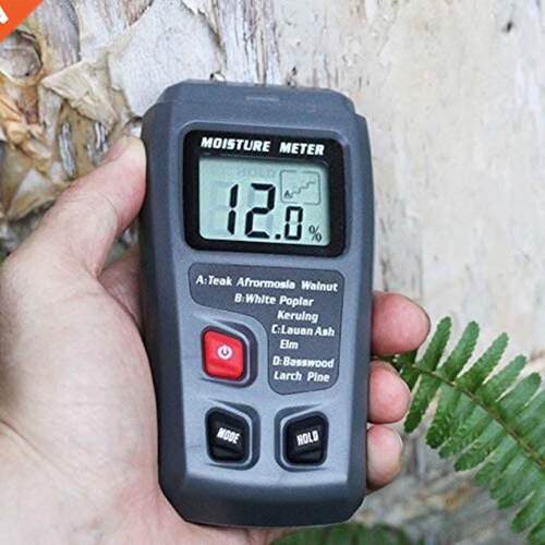 Wood Hygrometer EMT01 0-99.9% 2-pin LCD Digital Humidity Tes