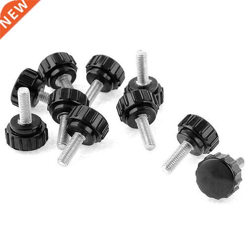 10 Pcs 15mm Length 5mm Dia Male Thread Thumb Screw Knurled K