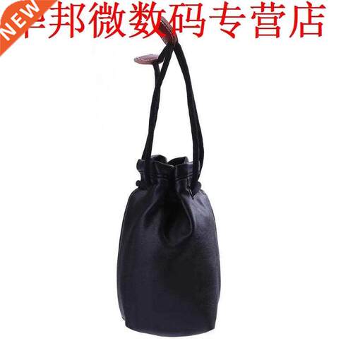 S Maat PU Leer Lens Opbergtas Organisator Tas Accessoire SLR