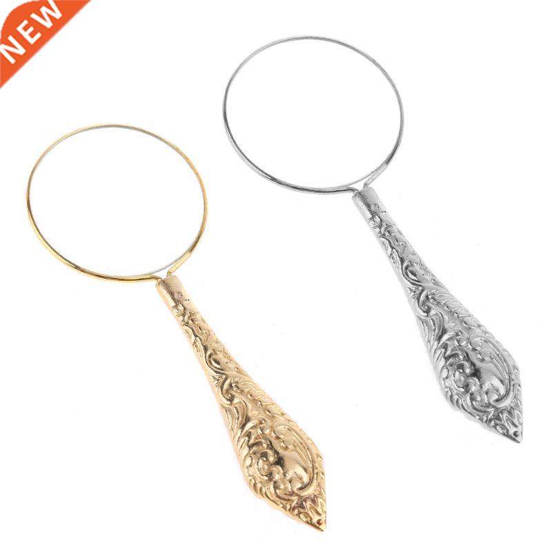 European Delicate Pattern Handle Retro Glass Lens High-Grade