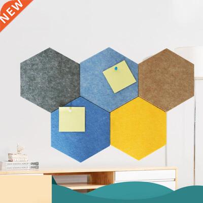 12Pcs Hexagon Acoustic Absorption Panel Board Polyester Soun