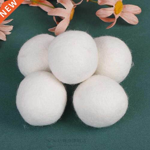 5-pack wool dryer balls natural fabric virgin reusable softe