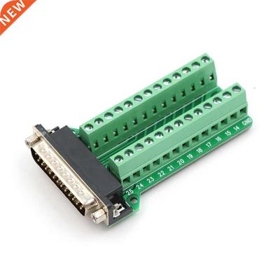 1PCS DB25 Male 25Pin Plug Breakout PCB Board 2 Row Terminals