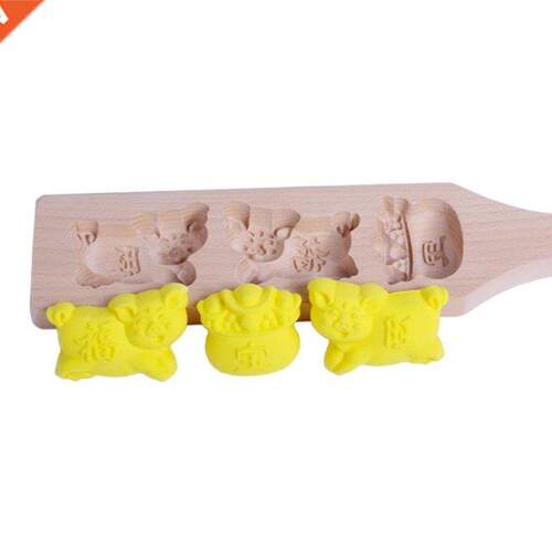Pig Mooncake Mold Chinese Traditional Mid-autumn Festival Mo