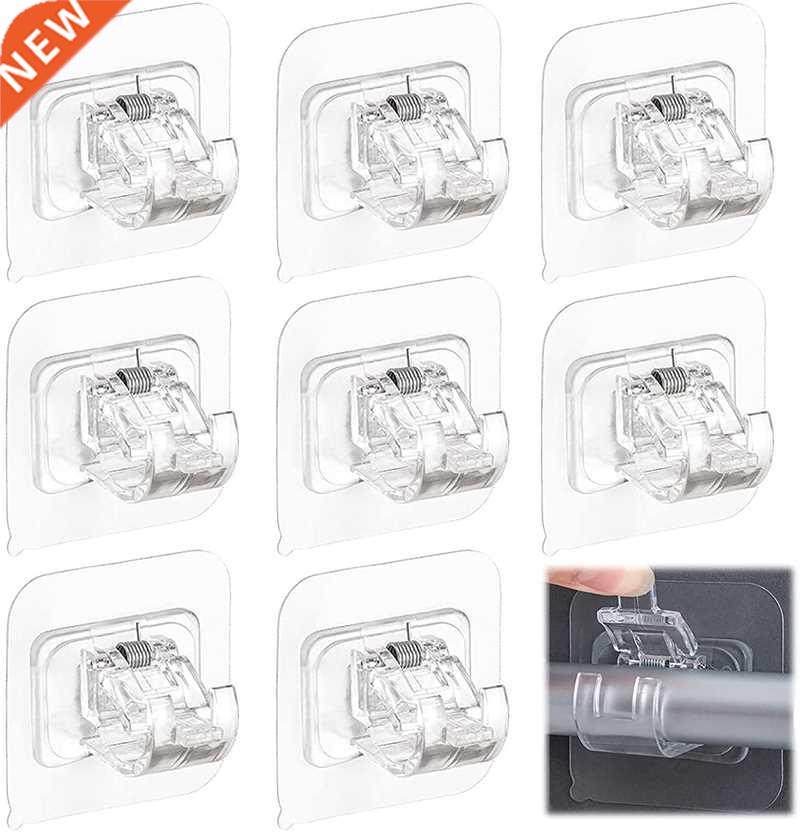 Strong Wall Hooks Self Adhesive Curtain Rod Holder Wall Brac