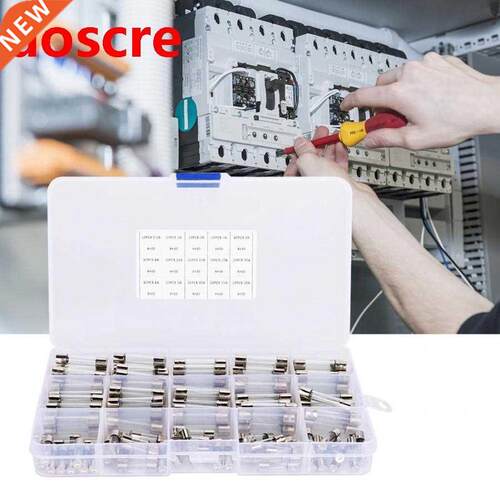 150pcs Glass Tube Fuse Assortment 6x0mm 0.5A/1A/2A/A/5A/8A