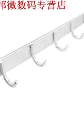 Aluminium Wandmontage 5 Haken Coat Handdoek Hoed Rack Silver