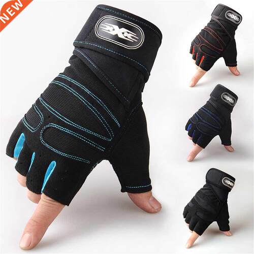Men Gym Gloves Half Finger Cycling Gloves Pro Fitness Weight